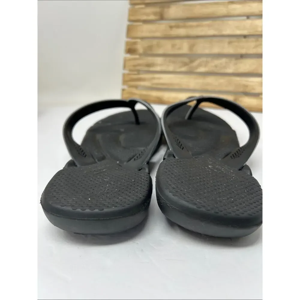 Havaianas Men’s Black Flip Flops with Gray Trim Size 41